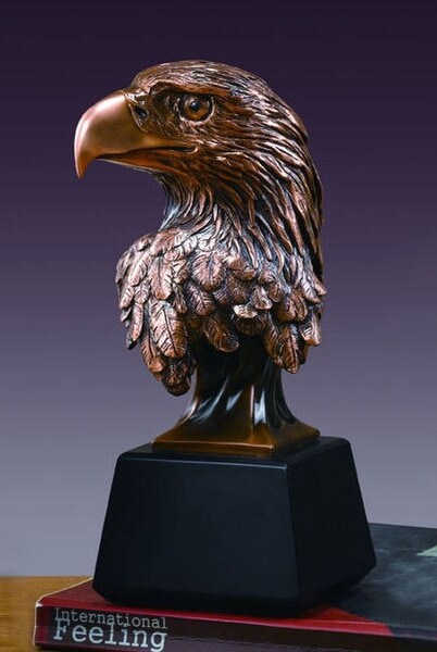 Fine Art Sculpture Eagle Head Sculptural Bust